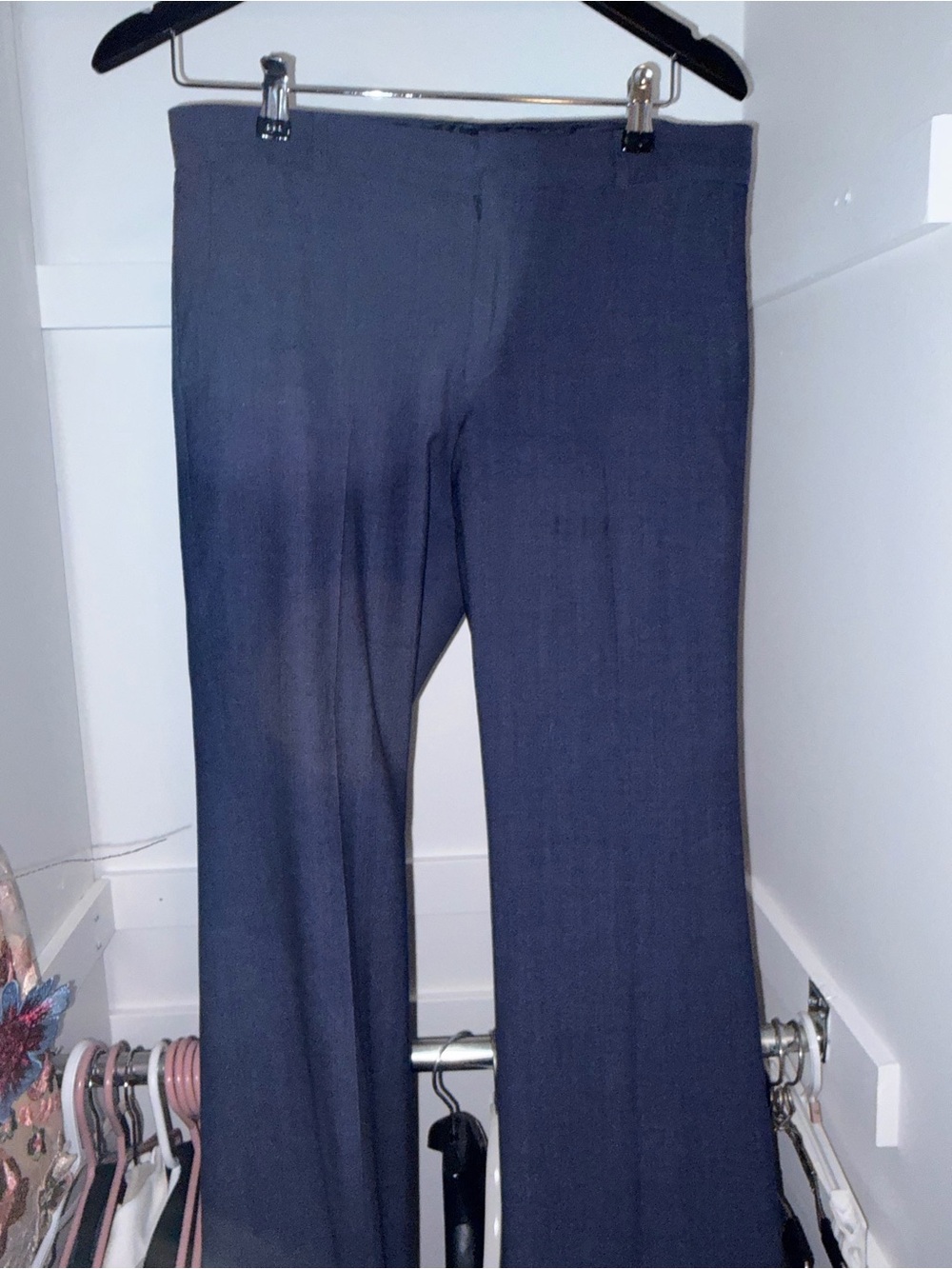 Banana Republic Navy Wide-Leg Dress Pants